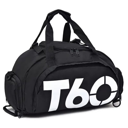 Men's Oxford Travel Sports Bag with Dry-Wet Separation - Large Capacity Gym and Yoga Backpack for Fitness Training