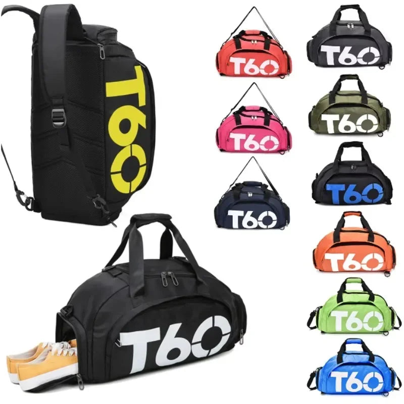 Men's Oxford Travel Sports Bag with Dry-Wet Separation - Large Capacity Gym and Yoga Backpack for Fitness Training
