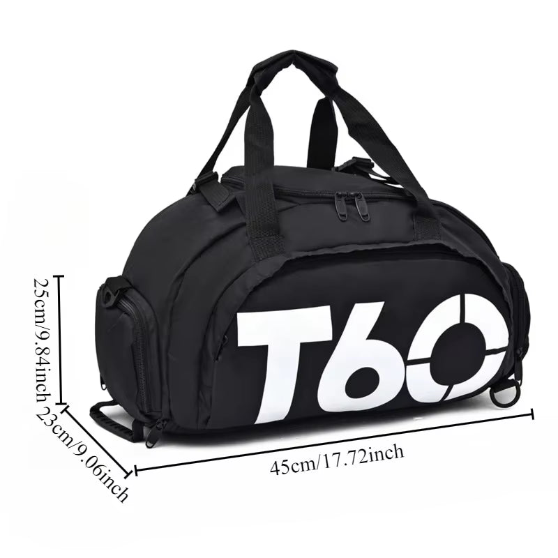 Men's Oxford Travel Sports Bag with Dry-Wet Separation - Large Capacity Gym and Yoga Backpack for Fitness Training