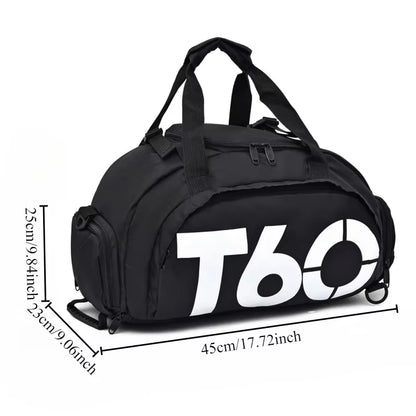 Men's Oxford Travel Sports Bag with Dry-Wet Separation - Large Capacity Gym and Yoga Backpack for Fitness Training