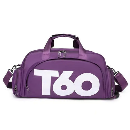 Men's Oxford Travel Sports Bag with Dry-Wet Separation - Large Capacity Gym and Yoga Backpack for Fitness Training