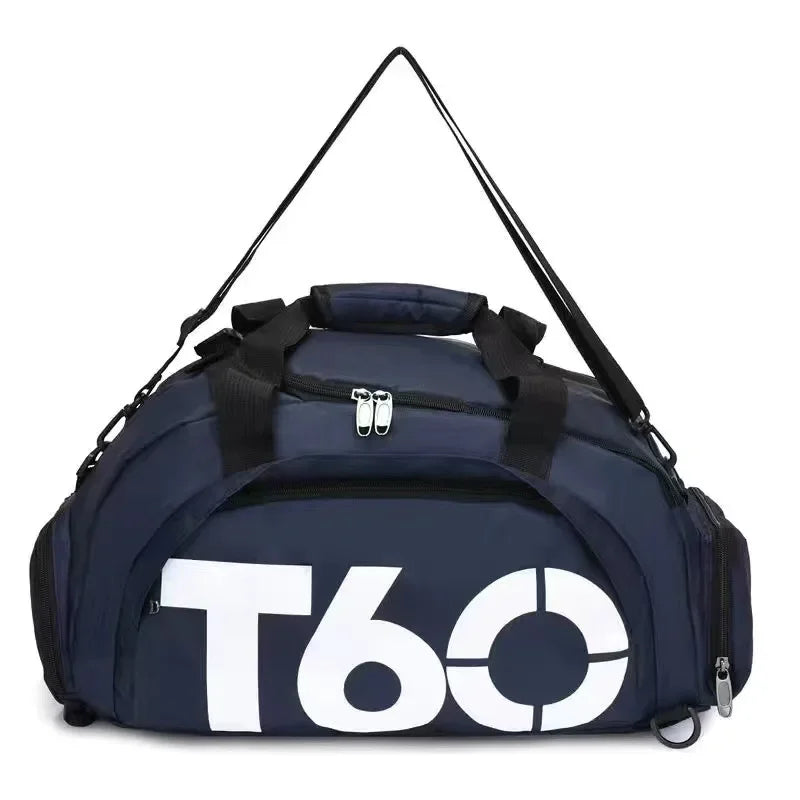 Men's Oxford Travel Sports Bag with Dry-Wet Separation - Large Capacity Gym and Yoga Backpack for Fitness Training