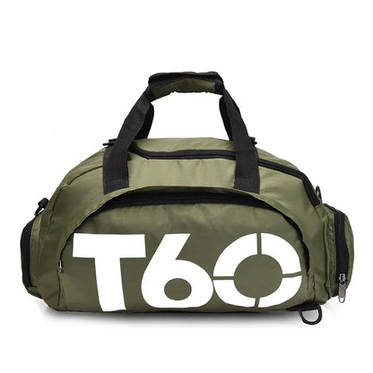 Men's Oxford Travel Sports Bag with Dry-Wet Separation - Large Capacity Gym and Yoga Backpack for Fitness Training
